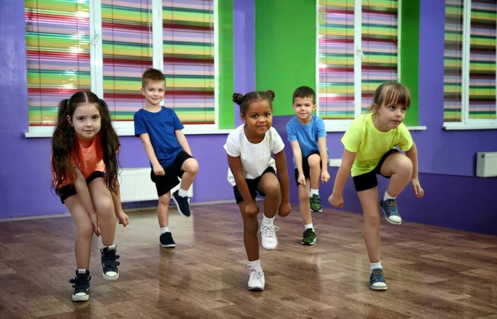 Kids dancing at a dance class